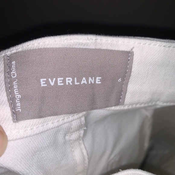 Everlane White Cropped Straight Regular Jeans 6 - Picture 3 of 8